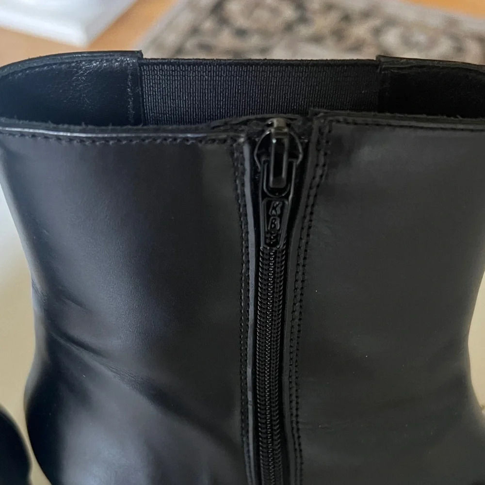 RENATTA Black Leather Women's Ankle Boots with Horsebit Detail MADE IN SPAIN 🇪🇸